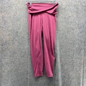 Nike Pants Women Medium Ladies Pink Athletic Leggings Dri Fit Gym Polyester Dots